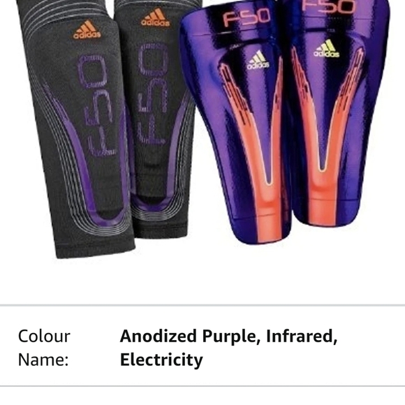 adidas soccer Shin Pads F50 Pro Lite  adult  XL 6'2" -6'5"  White/Blue - Picture 2 of 11